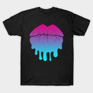 Vaporwave Dripping Lips Pursed T-Shirt